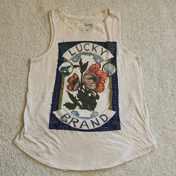 2 Lucky Brand small graphic tank-tops - Picture 4 of 5